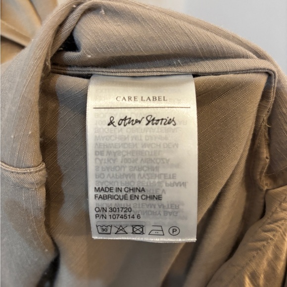 & Other Stories Belted Puff Sleeve Midi Dress - Picture 12 of 12